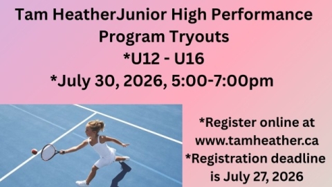 Youth High Performance Tryouts 2026 | July 30