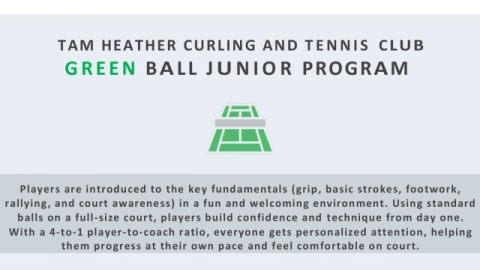 Green Ball Junior Program | Starts Oct 10